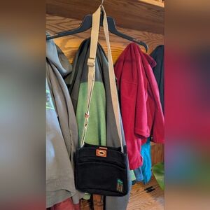 Black Canvas Crossbody Bag